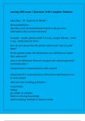 nursing 1800 exam 1 Questions With Complete Solutions