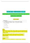 NRNP 6635 Midterm Exam &lpar;2022&ndash;2023&rpar; &vert; Updated Questions&comma; Answers & Explanations&rdquo;
