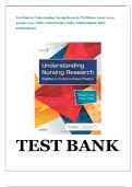 Test Bank for Understanding Nursing Research &ndash; 7th Edition &lpar;Grove&rpar;