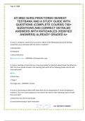 RECENT ATI MED SURG PROCTORED NEWEST  STUDY GUIDE &lpar;COMPLETE COURSE&rpar; 700&plus; QUESTIONS AND CORRECT DETAILED ANSWERS WITH RATIOANLES &lpar;VERIFIED ANSWERS&rpar; ALREADY GRADED A&plus;