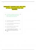 EMERGENCY NURSING POST TEST WITH ACTUAL EXAM QUESTIONS AND ANSWERS&period;