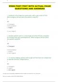 ERDN POST-TEST WITH ACTUAL EXAM QUESTIONS AND ANSWERS