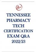 &OpenCurlyDoubleQuote;Tennessee Pharmacy Technician Exam &vert; Practice Questions & Verified Answers&rdquo;
