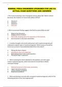 NORMAL PEDIA DISORDERS UPGRADED FOR LNU CA ACTUAL EXAM QUESTIONS AND ANSWERS