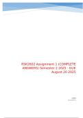  RSK2602 Assignment 1 &lpar;COMPLETE ANSWERS&rpar; Semester 2 2025 - DUE August 2025 RSK2602 Assignment 1 &lpar;COMPLETE ANSWERS&rpar; Semester 2 2025 - DUE August 2025 RSK2602 Assignment 1 &lpar;COMPLETE ANSWERS&rpar; Semester 2 2025 - DUE August 2025