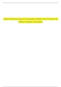   Lilleys Pharmacology for Canadian Health Care Practice 4th  Edition Sealock Test Bank