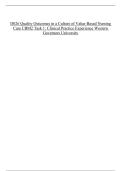 D026 Quality Outcomes in a Culture of Value-Based Nursing Care CBM2 Task 1&colon; Clinical Practice Experience Western Governors University