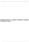 Solution Manual for Foundations of Business 7th Edition by William M&period; Pride&period;