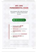 ATI&lowbar; CMS FUNDAMENTAL EXAM &lpar;Fully Updated 2025-2026&rpar; Real Exam Questions &plus; Verified & Rationalized Answers