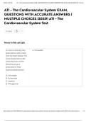 ATI - The Cardiovascular System EXAM&comma; QUESTIONS WITH ACCURATE ANSWERS &vert; MULTIPLE CHOICES &vert;2025&excl;&excl; ATI - The Cardiovascular System Test
