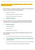 HESI EXIT MENTAL HEALTH NURSING EXAM 2025 WITH 100&percnt; ACCURATE SOLUTION