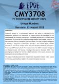 CMY3708 Assignment 1 &lpar;ANSWERS&rpar; Semester 2 2025 - DISTINCTION GUARANTEED