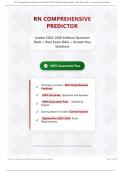 RN Comprehensive Predictor &lpar;Latest 2025-2026 Edition&rpar; Question Bank &plus; Real Exam Q&A &plus; Answer Key Solutions