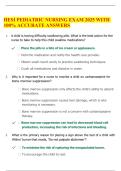 HESI PEDIATRIC NURSING EXAM 2025 WITH 100&percnt; ACCURATE ANSWERS