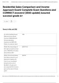 Residential Sales Comparison and Income Approach Exam&vert; Complete Exam Questions and CORRECT Answers&vert; &lpar;2025 update&rpar; Assured success&vert; grade A&plus;