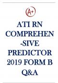 ATI RN  COMPREHEN  -SIVE  PREDICTOR  2019 FORM B  Q&A
