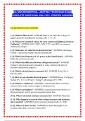 CA NON-RESIDENTIAL LIGHTING TECHNICIAN EXAM COMPLETE QUESTIONS AND 100&percnt; VERIFIED ANSWERS