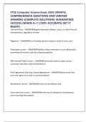 FTCE Computer Science Exam 2025 UPDATE&vert; COMPREHENSIVE QUESTIONS AND VERIFIED ANSWERS &lpar;COMPLETE SOLUTIONS&rpar; GUARANTEED SUCCESS &vert;GRADE A&plus;&excl;&excl; &lpar;100&percnt; ACCURATE&rpar; GET IT RIGHT&excl;&excl;