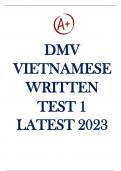 DMV  VIETNAMESE  WRITTEN  TEST 1  LATEST 2023