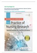 Full Test Bank For  Burns And Grove's The Practice Of Nursing Research&colon; Appraisal&comma; Synthesis&comma; And Generation Of Evidence 8th Edition By Jennifer R&period; Gray &comma; Susan K&period; Grove&comma; Suzanne Sutherland