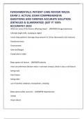 FUNDAMENTALS&colon; PATIENT CARE REVIEW NR226 EXAM 2&colon; ACTUAL EXAM COMPREHENSIVE QUESTIONS AND VERIFIED ACCURATE SOLUTION &lpar;DETAILED & ELABORATED&rpar; &vert;GET IT 100&percnt; ACCURATE&excl;&excl; 2025