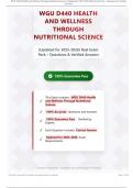 WGU D440 Health and Wellness Through Nutritional Science &lpar;Updated for 2026&sol;2027&rpar; Real Exam Pack &ndash; Questions & Verified Answers