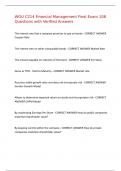 WGU C214 Financial Management Final Exam 108 Questions with Verified Answers&comma;100&percnt;CORRECT