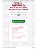 WGU D488 &ndash; Cybersecurity Architecture and Engineering &lpar;CASP&plus;&rpar; &lpar;Updated for 2026&sol;2027&rpar; Real Exam Pack &ndash; Questions & Verified Answers
