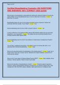 Certified Breastfeeding Counselor 450 QUESTIONS AND ANSWERS 100&percnt; CORRECT 2025 update