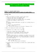 Test Bank - Stanhope and Lancasters Community Health Nursing in Canada&comma; 3rd Edition &lpar;MacDonald&comma; 2022&rpar;&comma; Chapter 1-18 &vert; All Chapters