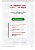 CFCI Exam Newest 2025 Actual Exam &lpar;2025&ndash;2026 Update&rpar; Real Past Questions &vert; Solved Papers &vert; Verified Answers &ndash; 100&percnt; Pass