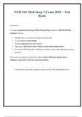 NUR 242 Med-Surg 3 Exam 2026 &ndash; 60 Questions with Answers & Explanations