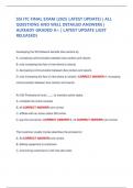 SSI ITC FINAL EXAM &lpar;2025 LATEST UPDATE&rpar; &vert; ALL QUESTIONS AND WELL DETAILED ANSWERS &vert; ALREADY GRADED A&plus; &vert; LATEST UPDATE &lpar;JUST RELEASED&rpar;