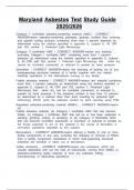 Maryland Asbestos Test Study Guide  2025&sol;2026 