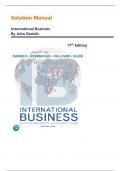 Solution Manual&Tab;For International Business By John Daniels 17th Edition&comma; Complete Latest Solutions