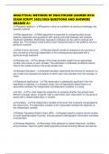 ANALYTICAL METHODS OF HEALTHCARE LEADERS D514 EXAM SCRIPT 2025&sol;2026 QUESTIONS AND ANSWERS GRADED A&plus;
