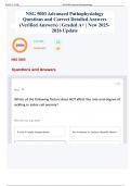 NSG 5003 Advanced Pathophysiology Questions and Correct Detailed Answers &lpar;Verified Answers&rpar; &vert; Graded A&plus; &vert; New 2025-2026 Update