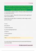 Test Bank Gastrointestinal Physiology  Questions and Correct Answers&sol; Latest  Update &sol; Already Graded