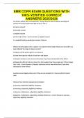 EMR COPR EXAM QUESTIONS WITH 100&percnt; VERIFIED CORRECT ANSWERS 2025&sol;2026