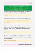 TX Health and Life Insurance Exam  Questions and Correct Answers/ Latest  Update / Already Graded
