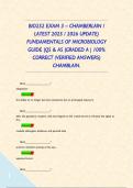 BIO252 EXAM 3 &ndash; CHAMBERLAIN &sol; LATEST 2025 &sol; 2026 UPDATE&rpar; FUNDAMENTALS OF MICROBIOLOGY GUIDE &vert;QS & AS &vert;GRADED A &vert; 100&percnt; CORRECT &lpar;VERIFIED ANSWERS&rpar; CHAMBLAIN&period;       