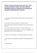 NUR631-Advanced Health Assessment Test 1 2025 UPDATE &vert;COMPLETE EXAM TEST AND VERIFIED ANSWERS MULTIPLE CHOICES WITH RATIONALES&vert; ACCURATE ANSWERS&vert;100&percnt; SOLVED&excl;&excl;