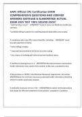 AAPC Official CPC Certification EXAM COMPREHENSIVE QUESTIONS AND VERIFIED ANSWERS &lpar;DETAILED & ELABORATED&rpar; ACTUAL EXAM 2025 TEST 100&percnt; SOLVED 2025&excl;&excl;