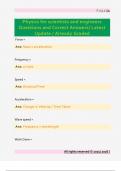 Physics for scientists and engineers  Questions and Correct Answers/ Latest  Update / Already Graded