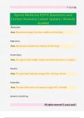 Sports Medicine EOPA Questions and  Correct Answers&sol; Latest Update &sol; Already  Graded 