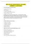 QPA  EXAM QUESTIONS AND 100&percnt; CORRECT ANSWERS
