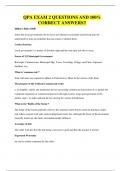 QPA  EXAM QUESTIONS AND 100&percnt; CORRECT ANSWERS