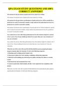 BUNDLE OF QPA EXAMS ALL WITH  QUESTIONS AND 100&percnt; CORRECT ANSWERS
