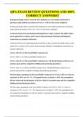 QPA  EXAM QUESTIONS AND 100&percnt; CORRECT ANSWERS