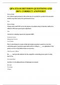 QPA  EXAM QUESTIONS AND 100&percnt; CORRECT ANSWERS
